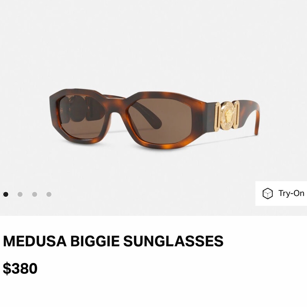 Versace Unisex Medusa Biggie Sunglasses - Tortoise Shell